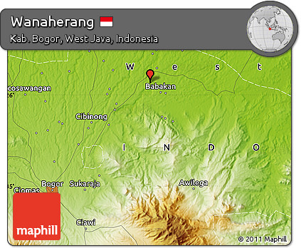 Physical Map of Wanaherang