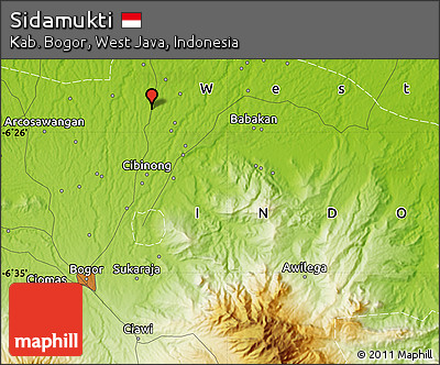 Physical Map of Sidamukti
