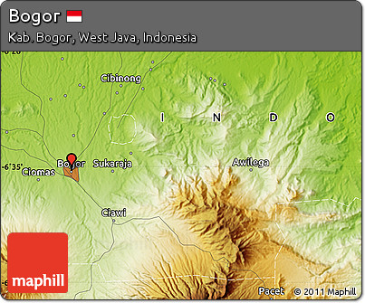 Physical Map of Bogor