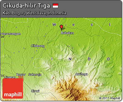 Physical Map of Cikuda-hilir Tiga