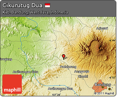 Physical Map of Cikurutug Dua