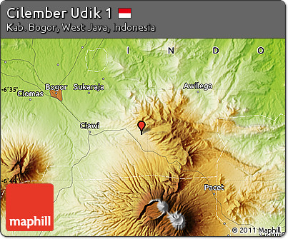 Physical Map of Cilember Udik 1