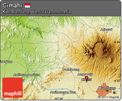 Physical Map of Cimahi