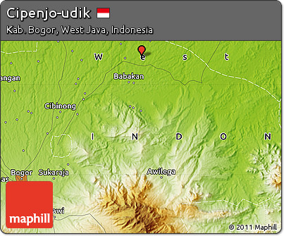 Physical Map of Cipenjo-udik