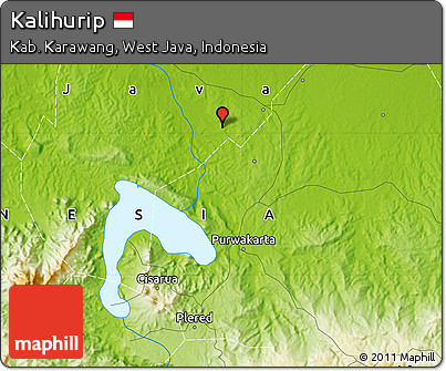 Physical Map of Kalihurip
