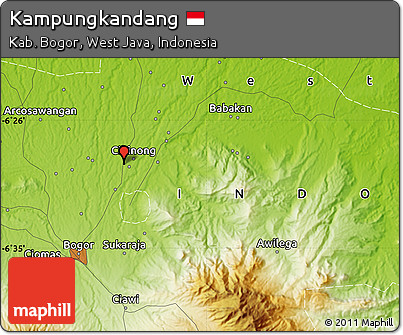Physical Map of Kampungkandang