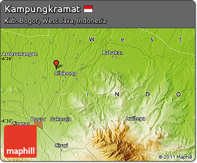 Physical Map of Kampungkramat