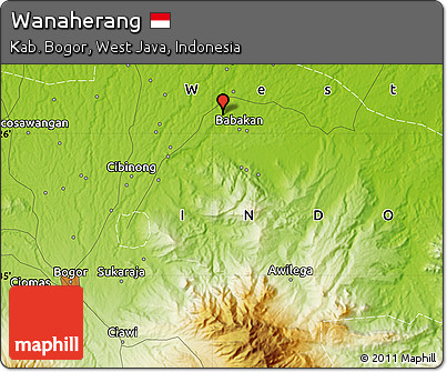 Physical Map of Wanaherang