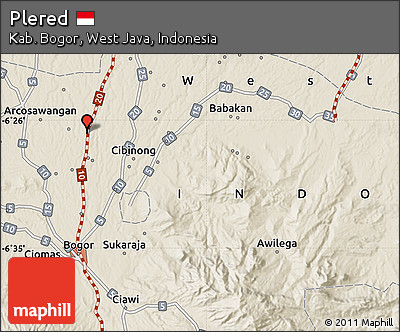 Shaded Relief Map of Plered