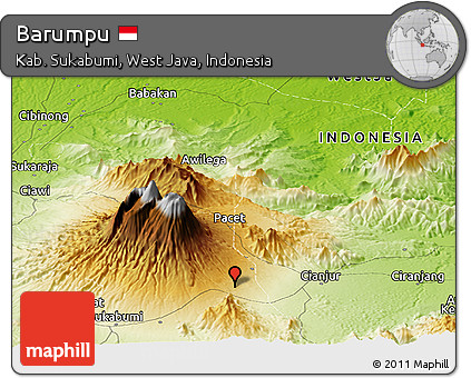 Physical Panoramic Map of Barumpu