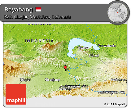 Physical Panoramic Map of Bayabang