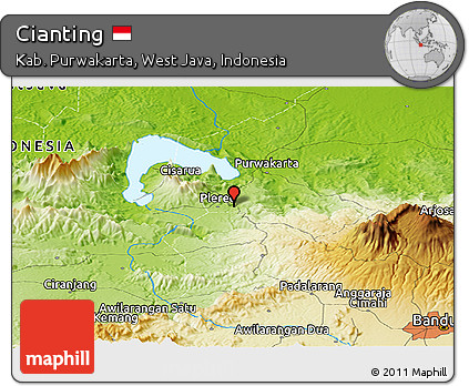 Physical Panoramic Map of Cianting