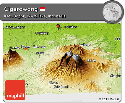 Physical Panoramic Map of Cigarowong