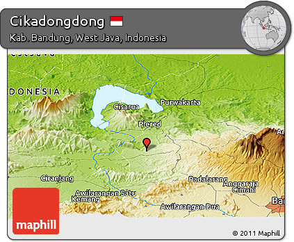 Physical Panoramic Map of Cikadongdong