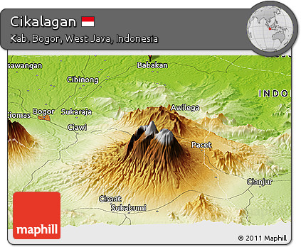 Physical Panoramic Map of Cikalagan