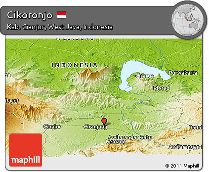 Physical Panoramic Map of Cikoronjo