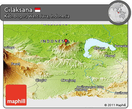 Physical Panoramic Map of Cilaksana