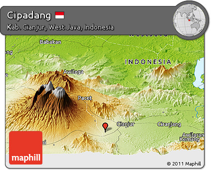 Physical Panoramic Map of Cipadang