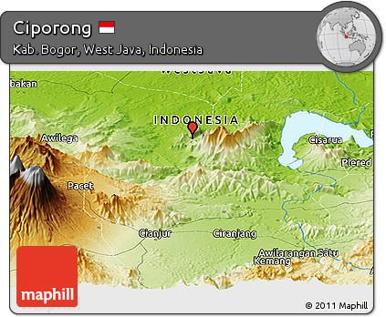 Physical Panoramic Map of Ciporong