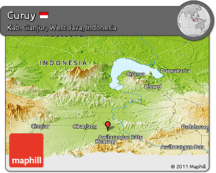 Physical Panoramic Map of Curuy