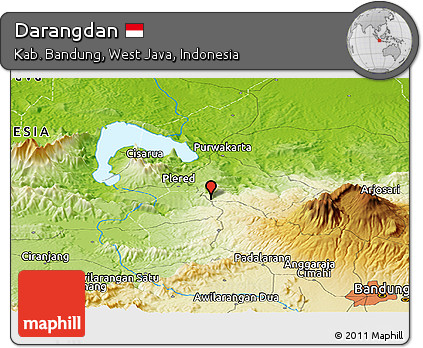 Physical Panoramic Map of Darangdan