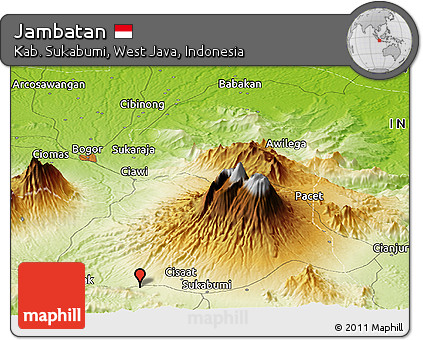 Physical Panoramic Map of Jambatan