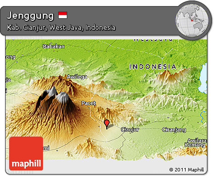 Physical Panoramic Map of Jenggung
