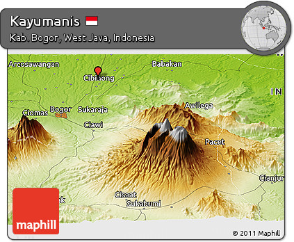 Physical Panoramic Map of Kayumanis