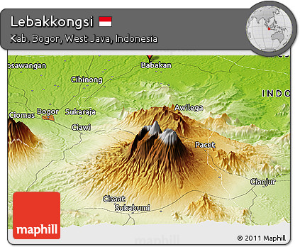 Physical Panoramic Map of Lebakkongsi