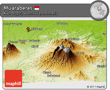 Physical Panoramic Map of Muaraberes