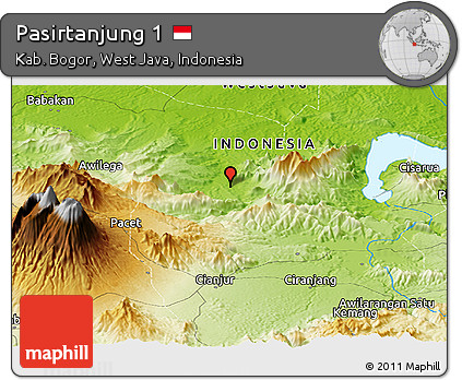Physical Panoramic Map of Pasirtanjung 1