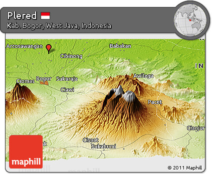 Physical Panoramic Map of Plered