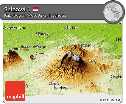 Physical Panoramic Map of Selaawi 1