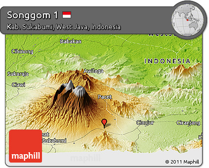 Physical Panoramic Map of Songgom 1