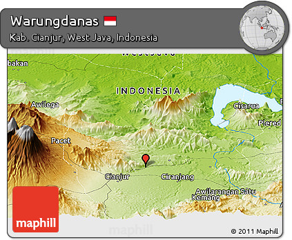 Physical Panoramic Map of Warungdanas