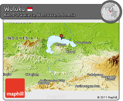 Physical Panoramic Map of Wuluku