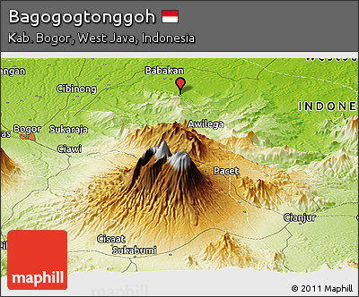 Physical Panoramic Map of Bagogogtonggoh
