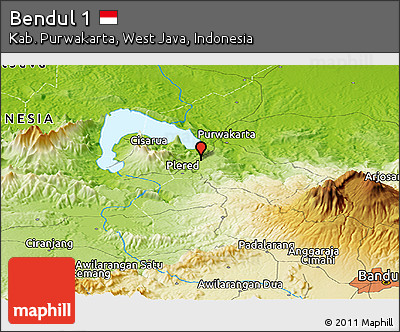 Physical Panoramic Map of Bendul 1