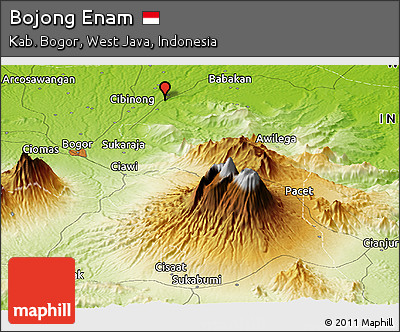 Physical Panoramic Map of Bojong Enam