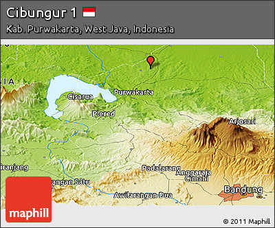 Physical Panoramic Map of Cibungur 1