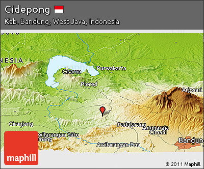 Physical Panoramic Map of Cidepong