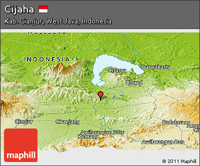 Physical Panoramic Map of Cijaha