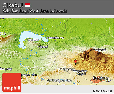 Physical Panoramic Map of Cikabul