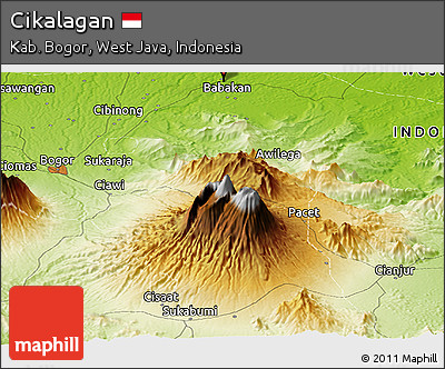 Physical Panoramic Map of Cikalagan