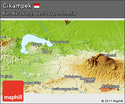 Physical Panoramic Map of Cikampek