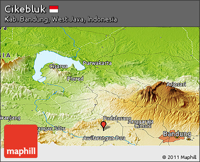 Physical Panoramic Map of Cikebluk