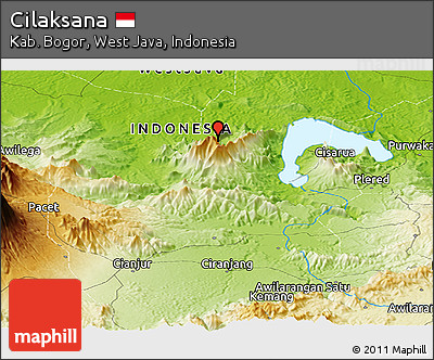 Physical Panoramic Map of Cilaksana