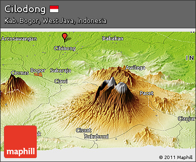 Physical Panoramic Map of Cilodong