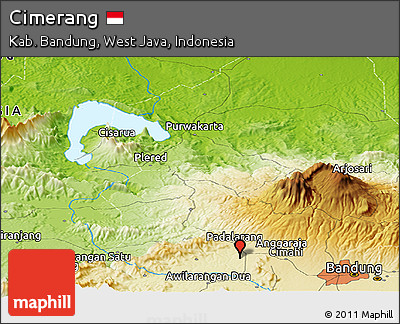 Physical Panoramic Map of Cimerang