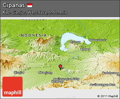 Physical Panoramic Map of Cipanas
